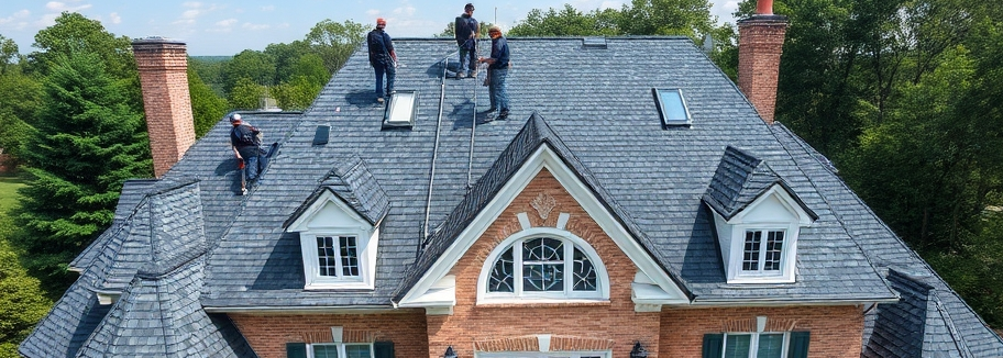 Professional roofing work